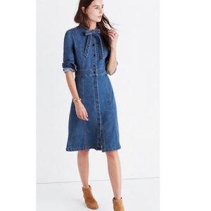 Madewell denim dress neck tie 6